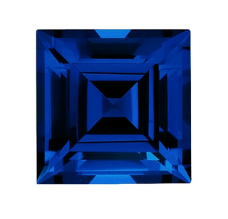 人造藍寶石 正方形 SQ 藍#35