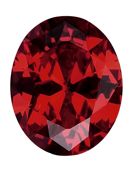 人造紅寶石 橢圓形 OS 紅#8